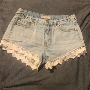 Free people lacy shorts